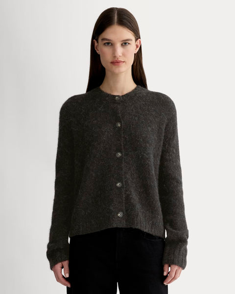 The Crew Cardigan in Alpaca | Heathered Black – Everlane