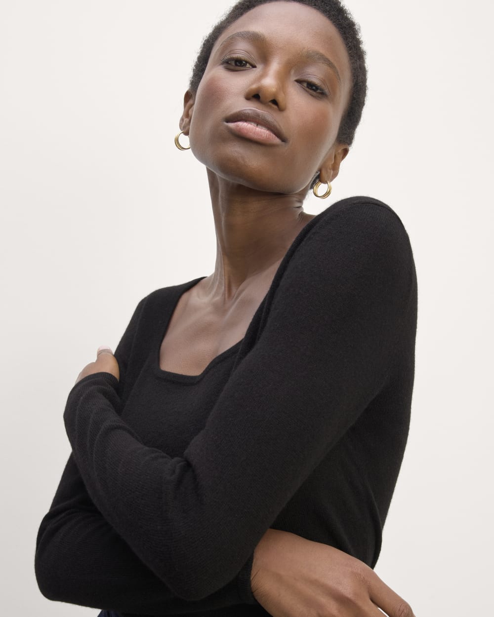 The Square Neck in Cashmere | Dusty Rose
