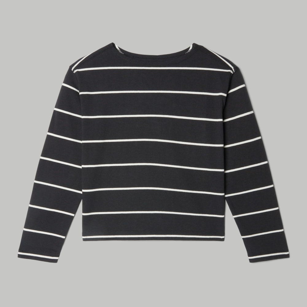 womens-modern-breton-tee-black-canvas-tan | alt