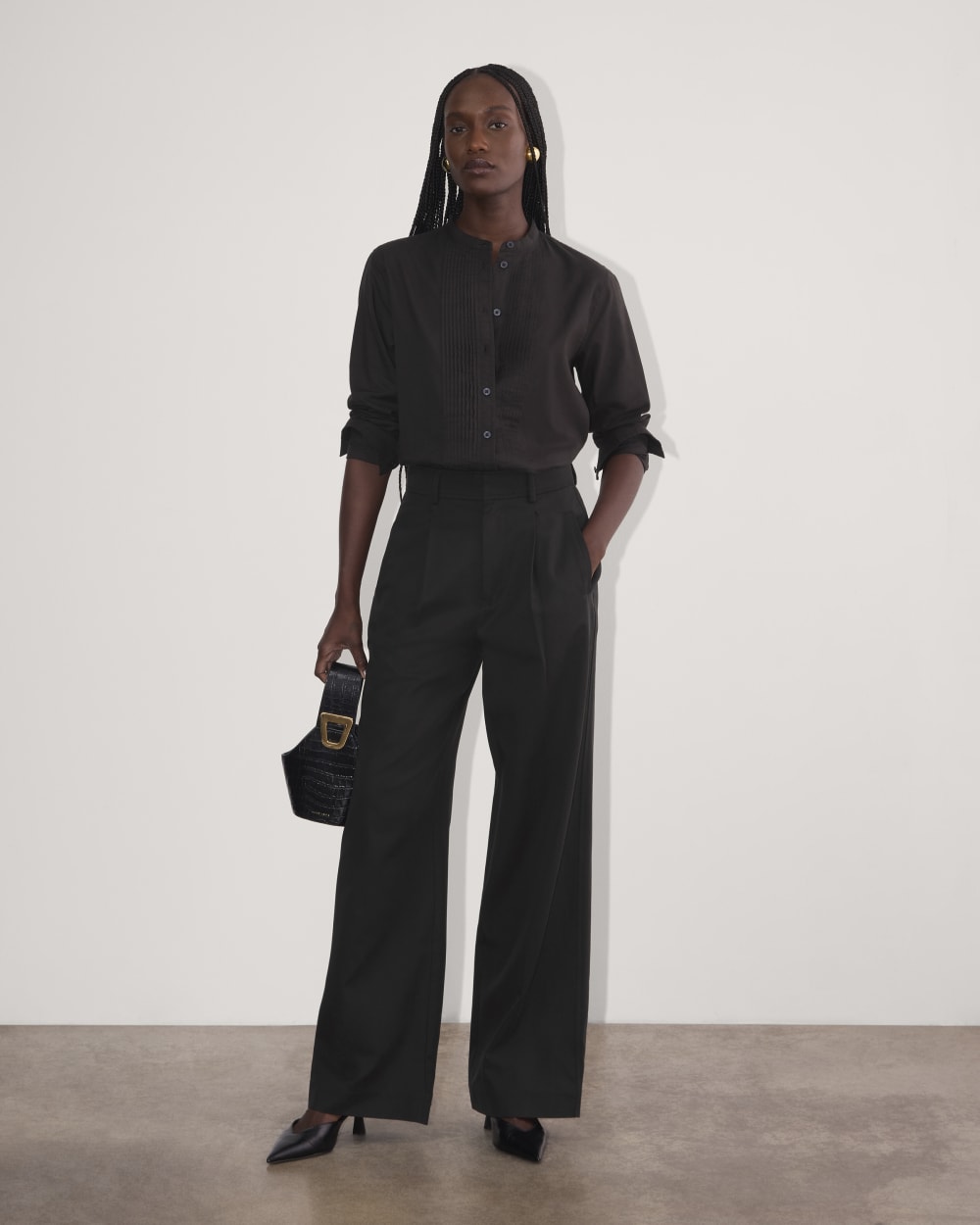 womens tuxedo shirt dress Petite Velvet & Chiffon Tuxedo Shirt