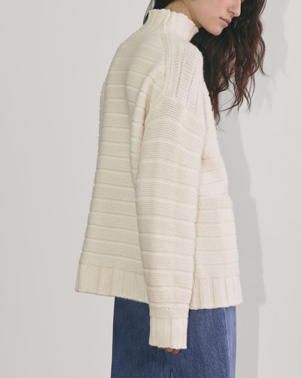 The Oversized Turtleneck in Luxe Merino | Bone – Everlane