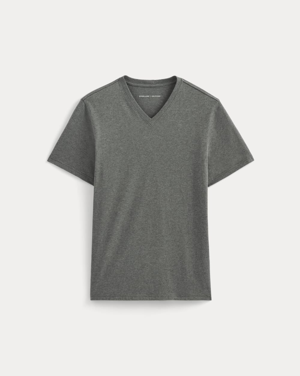 The Essential Organic V-Neck Tee | Heathered Charcoal – Everlane