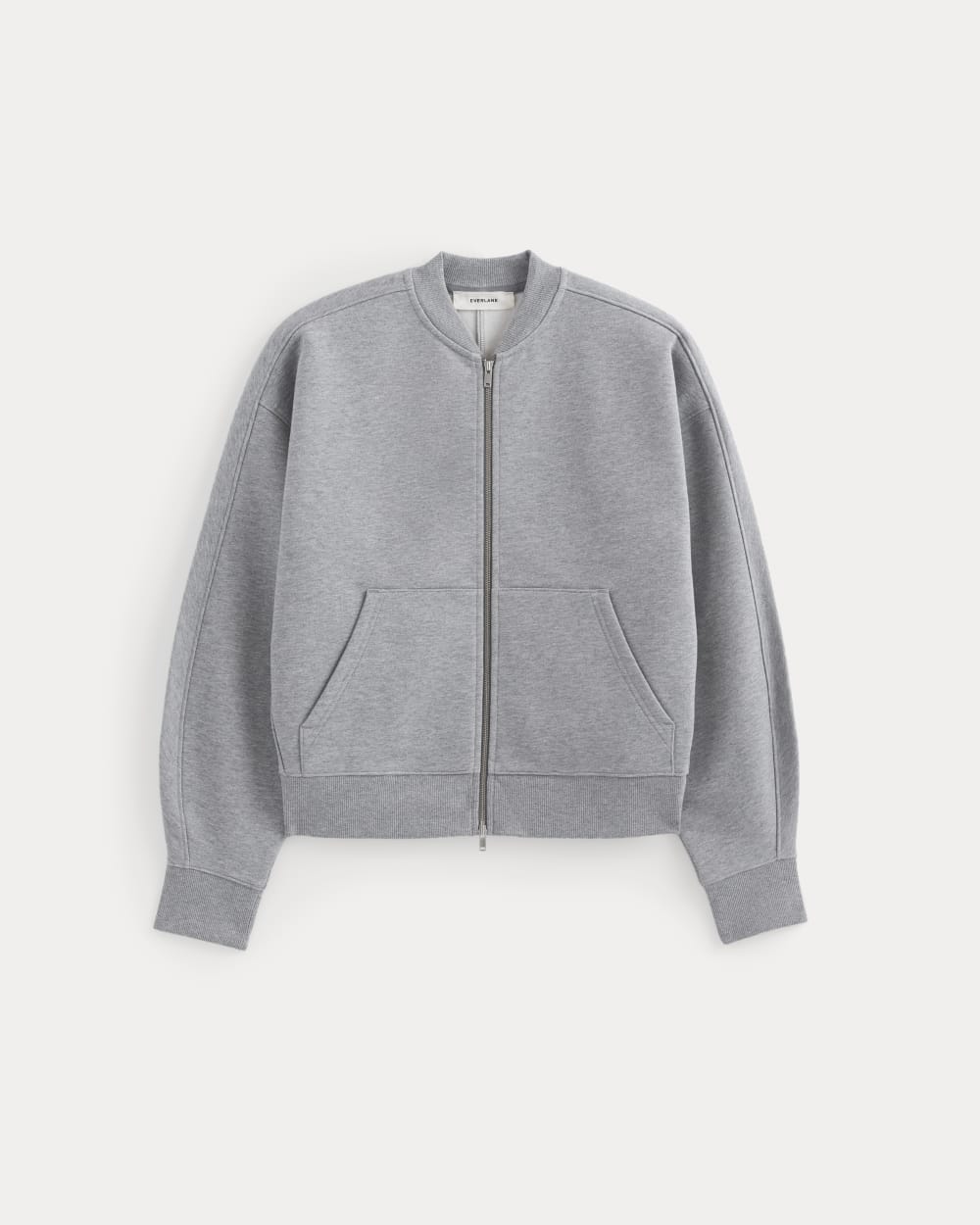 Luxe Fleece Bomber Jacket | Vintage Heather Grey – Everlane