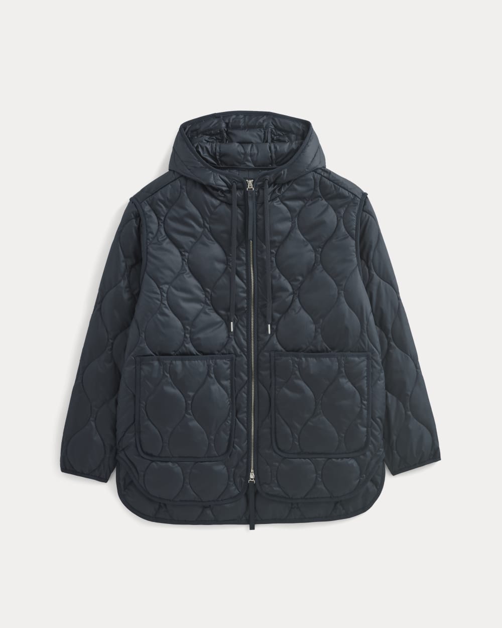 ReNew Quilted Hooded Liner | Navy – Everlane