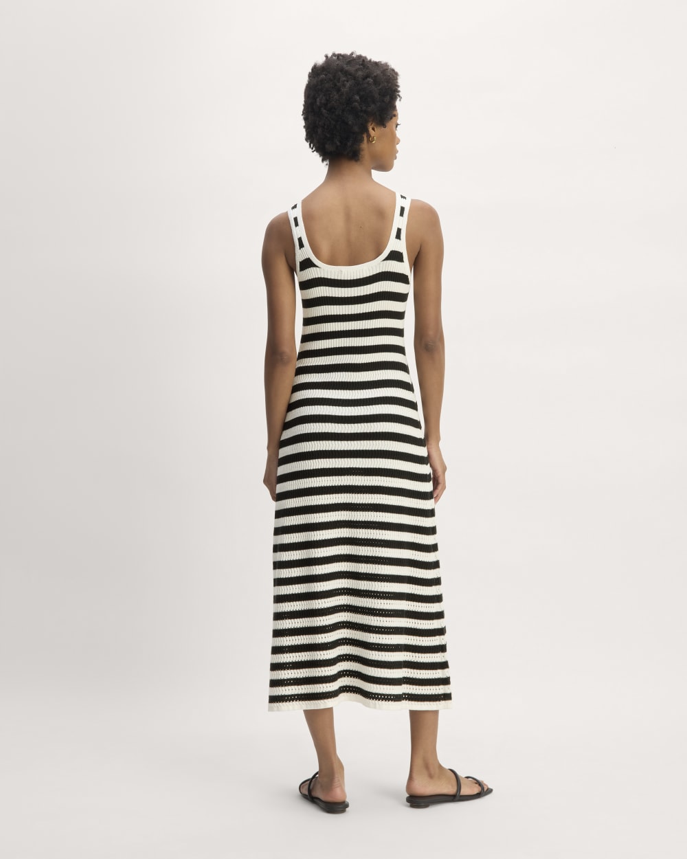 The Crochet Knit Tank Dress | Bone / Black Everlane The Crochet Knit Tank Dress | Bone / Black Everlane