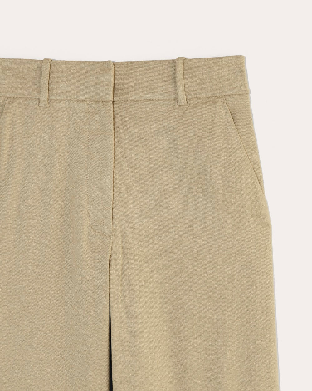 womens-wide-leg-pant-stretch-linen-trench-coat-khaki