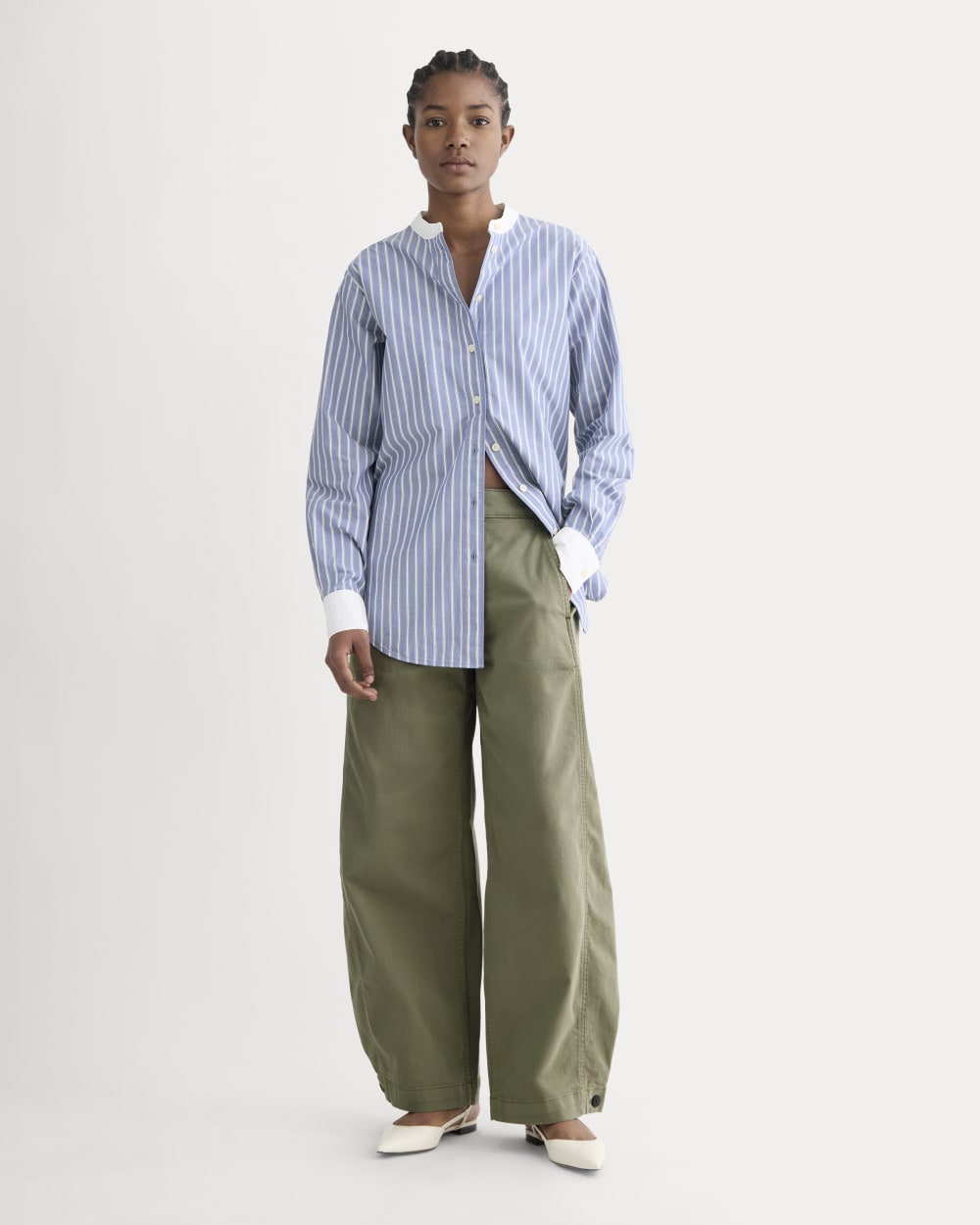womens-balloon-chino-lichen-green | primary