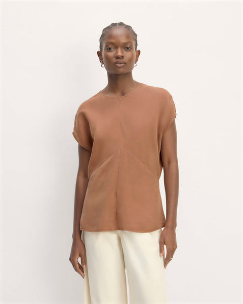 The Drape Top in Butterlite | Carob Brown – Everlane