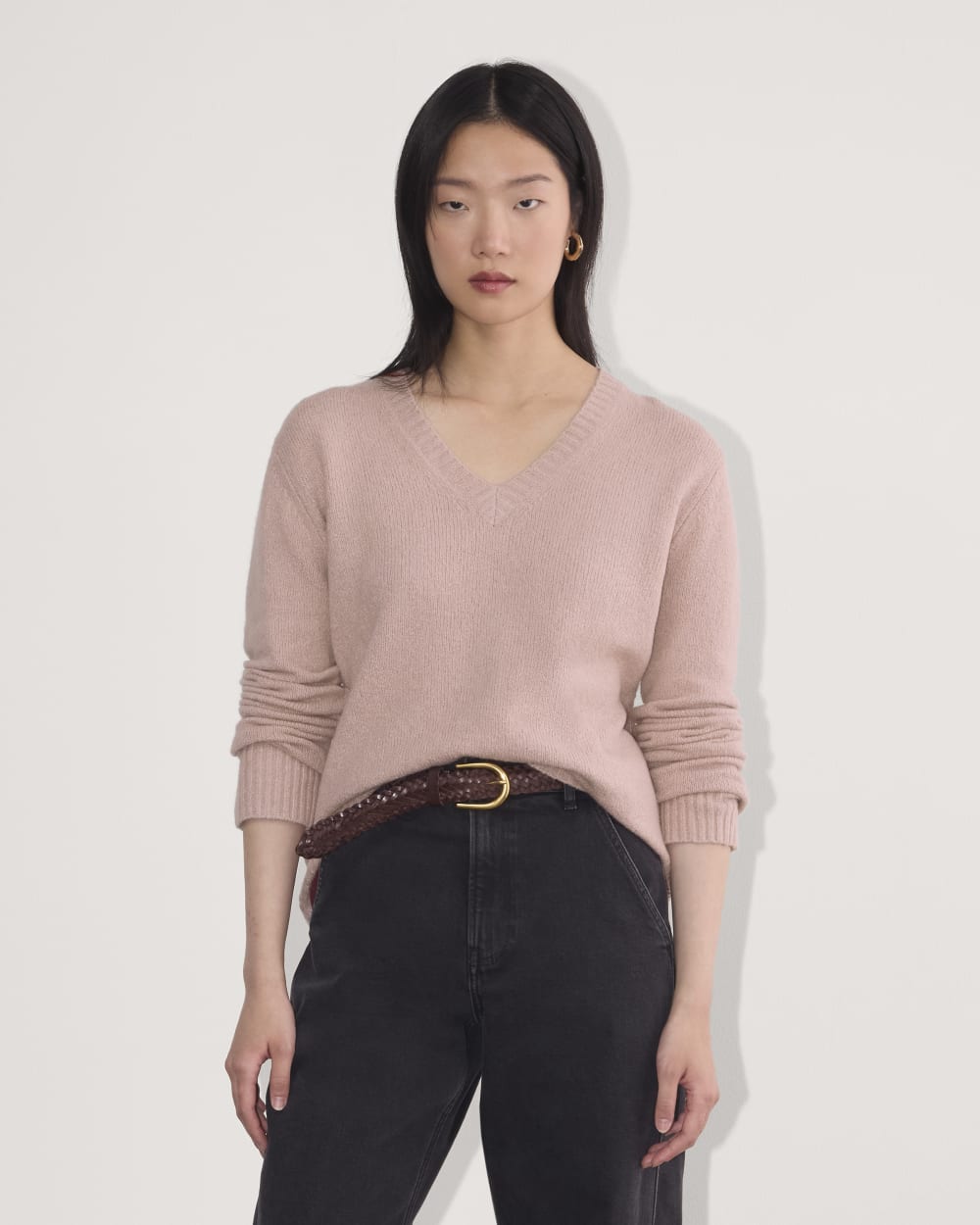 womens-v-neck-sweater-plush-cotton-dusty-rose | primary