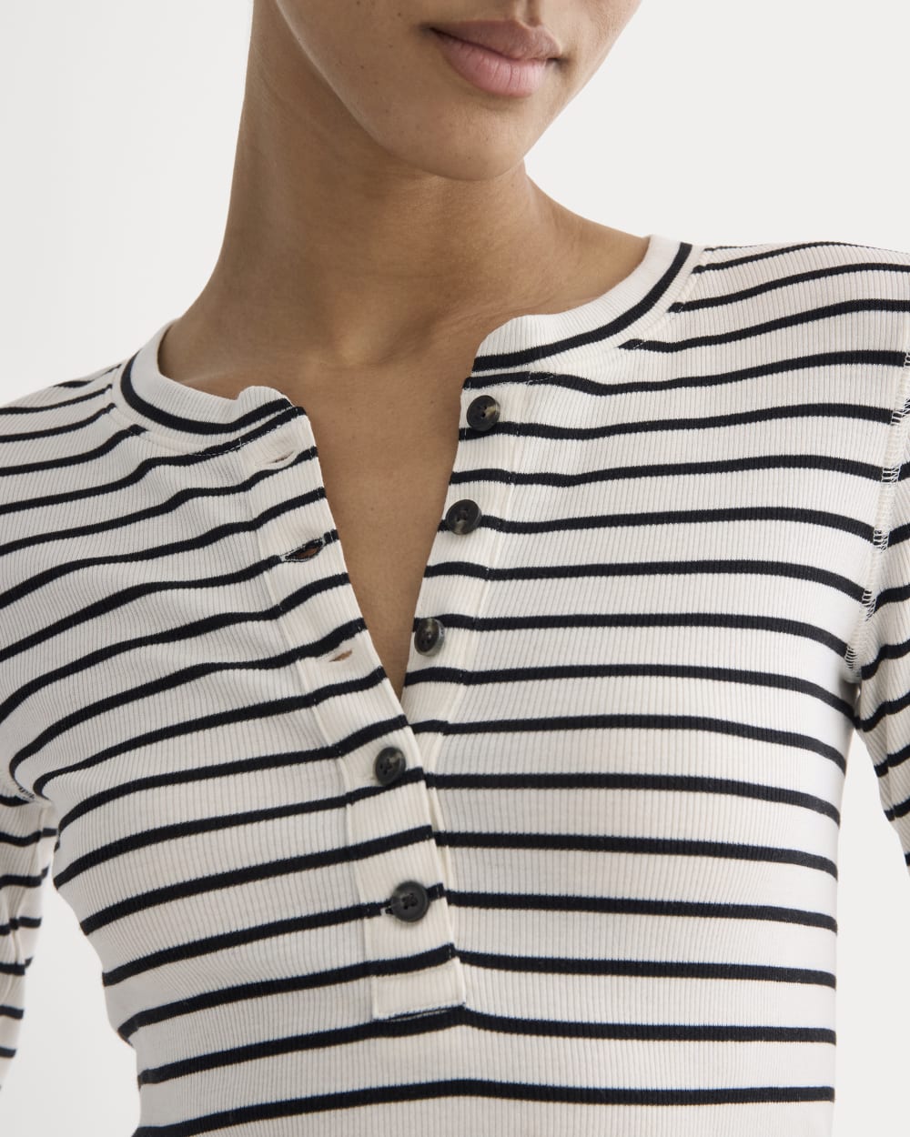 The Luxe Rib Henley | Toffee
