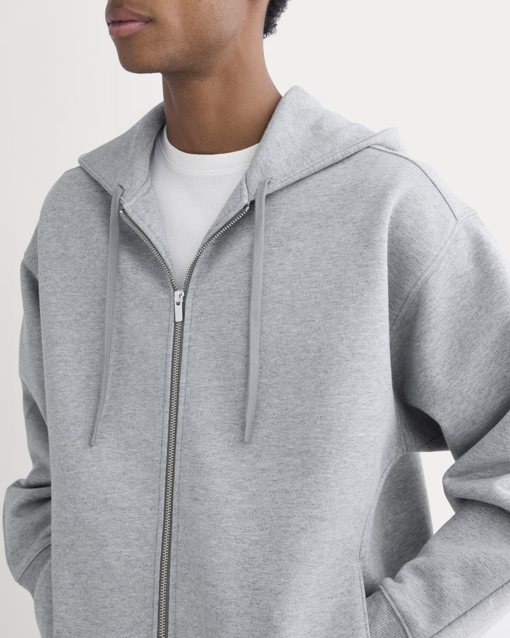 epine é frill zip sweat blouson Luxe Fleece Full-Zip Hoodie | Vintage Heather Grey – Everlane
