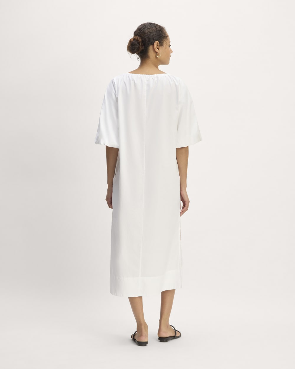 The Supima® Puff-Sleeve Dress | White – Everlane