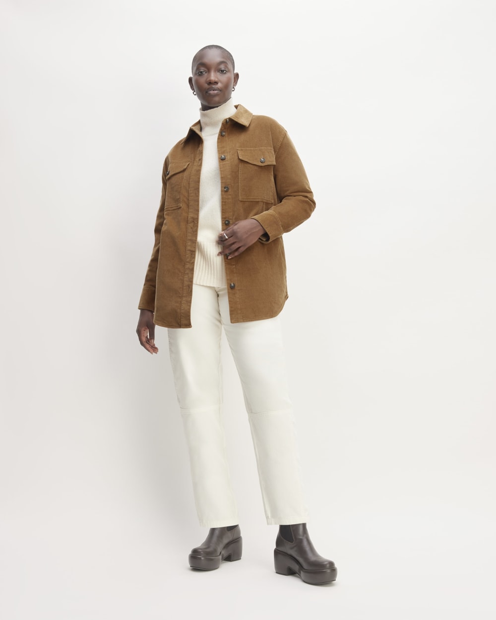 The Corduroy Oversized Shirt Jacket | Toasted Coconut – Everlane