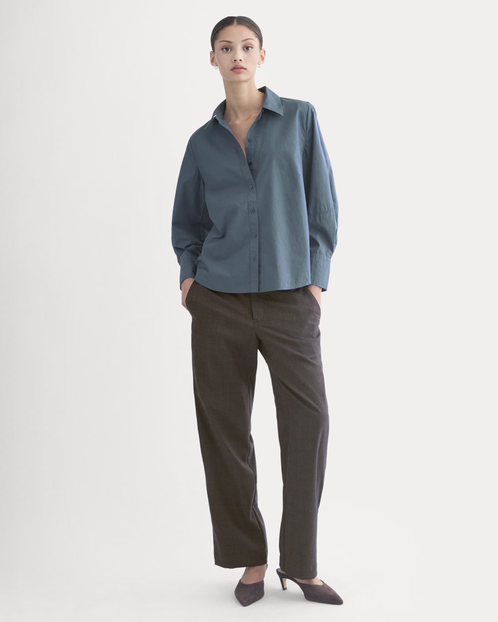 womens-lantern-sleeve-shirt-light-cotton-deep-lazuli-blue