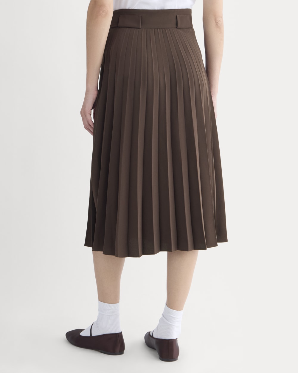 Pleated Crepe Midi Skirt | Dark Chocolate – Everlane