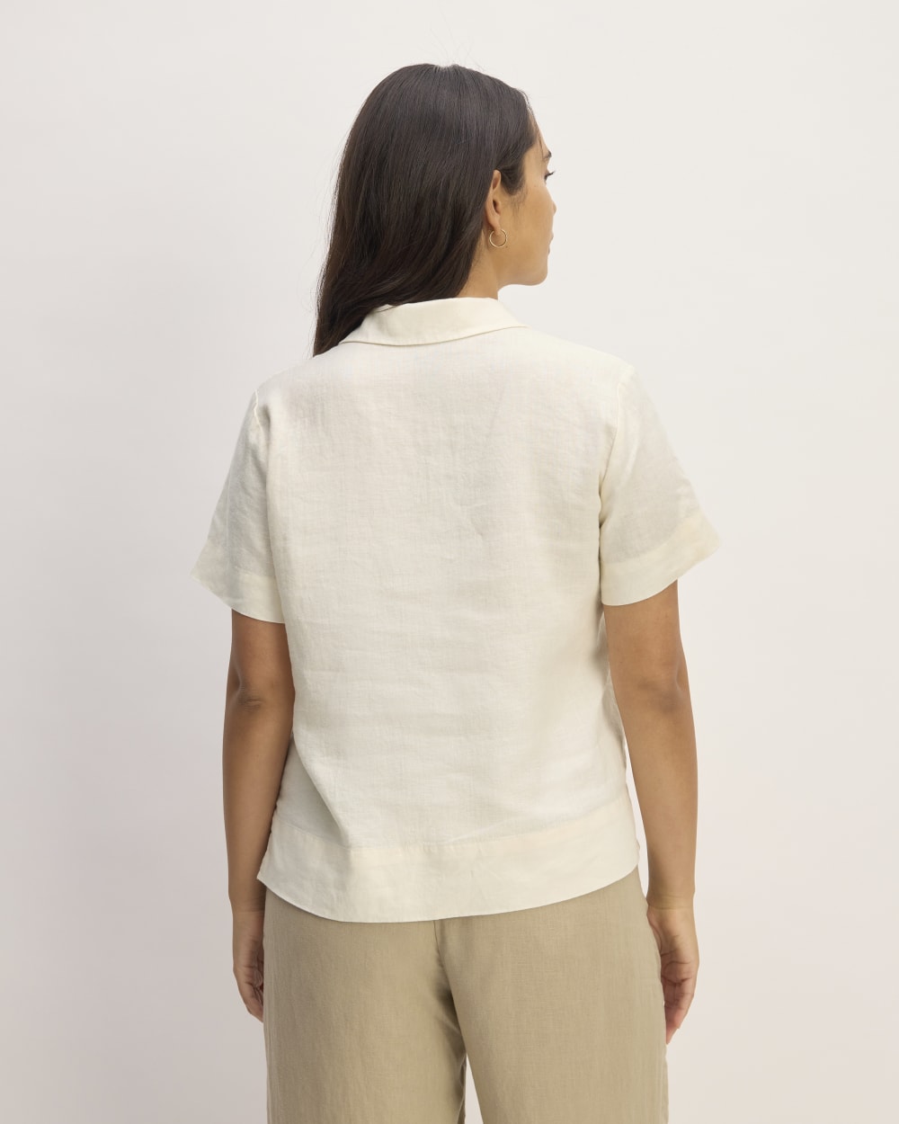 【H】neau linen tops cream Beige Linen Shirt Women's - Sand | Woodstock Laundry EU