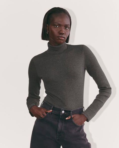 トップス SOOR PROOM snap turtleneck Dusk,2Y Kids Pima Cotton Snap Turtleneck - Shale – MamaOwl