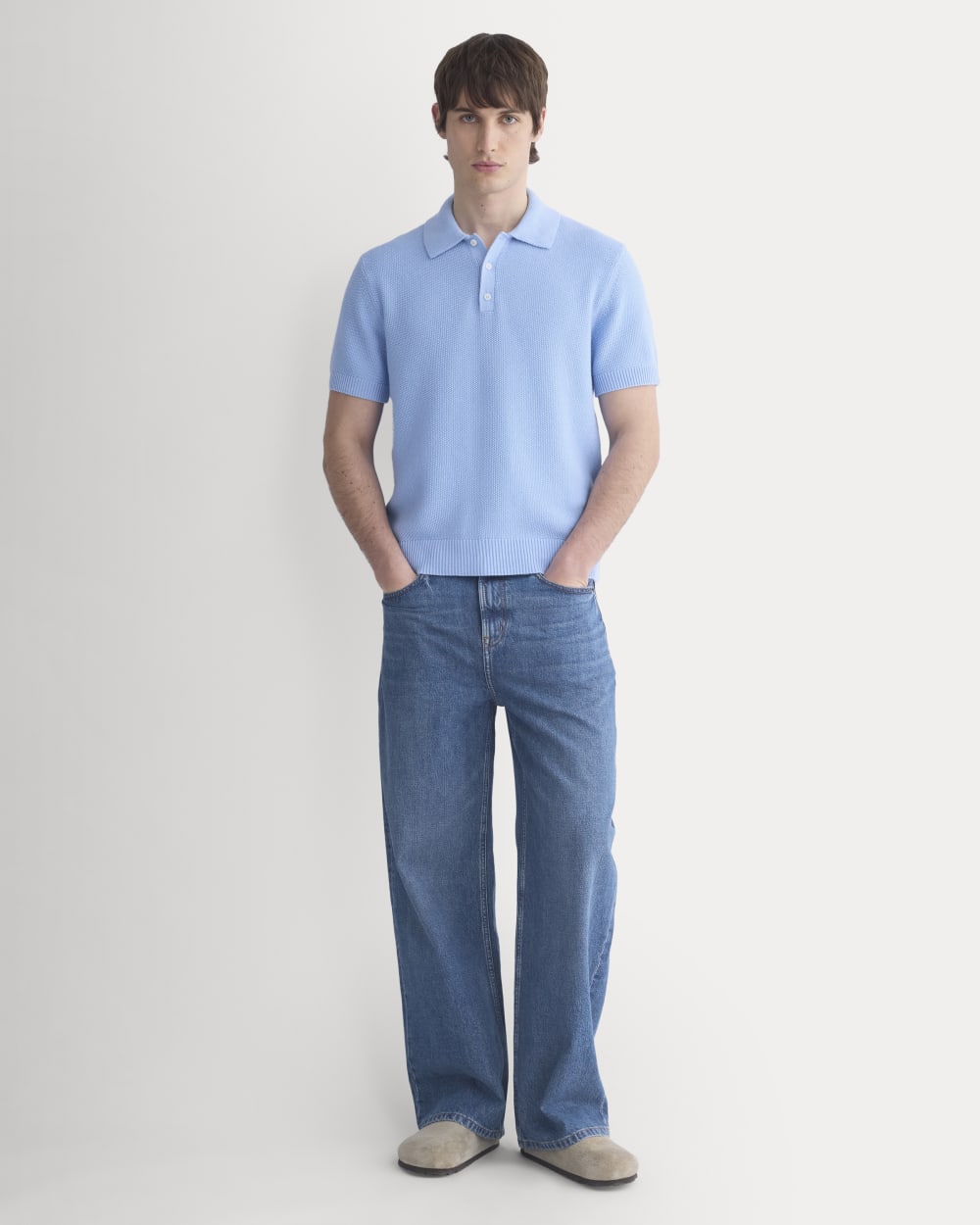 Seed Stitch Polo | Open Air Blue – Everlane
