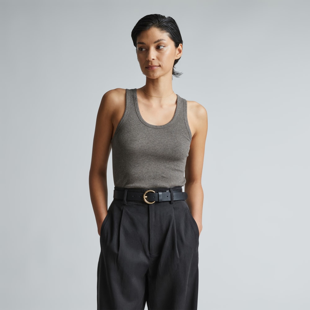 The Luxe Rib Tank | Black