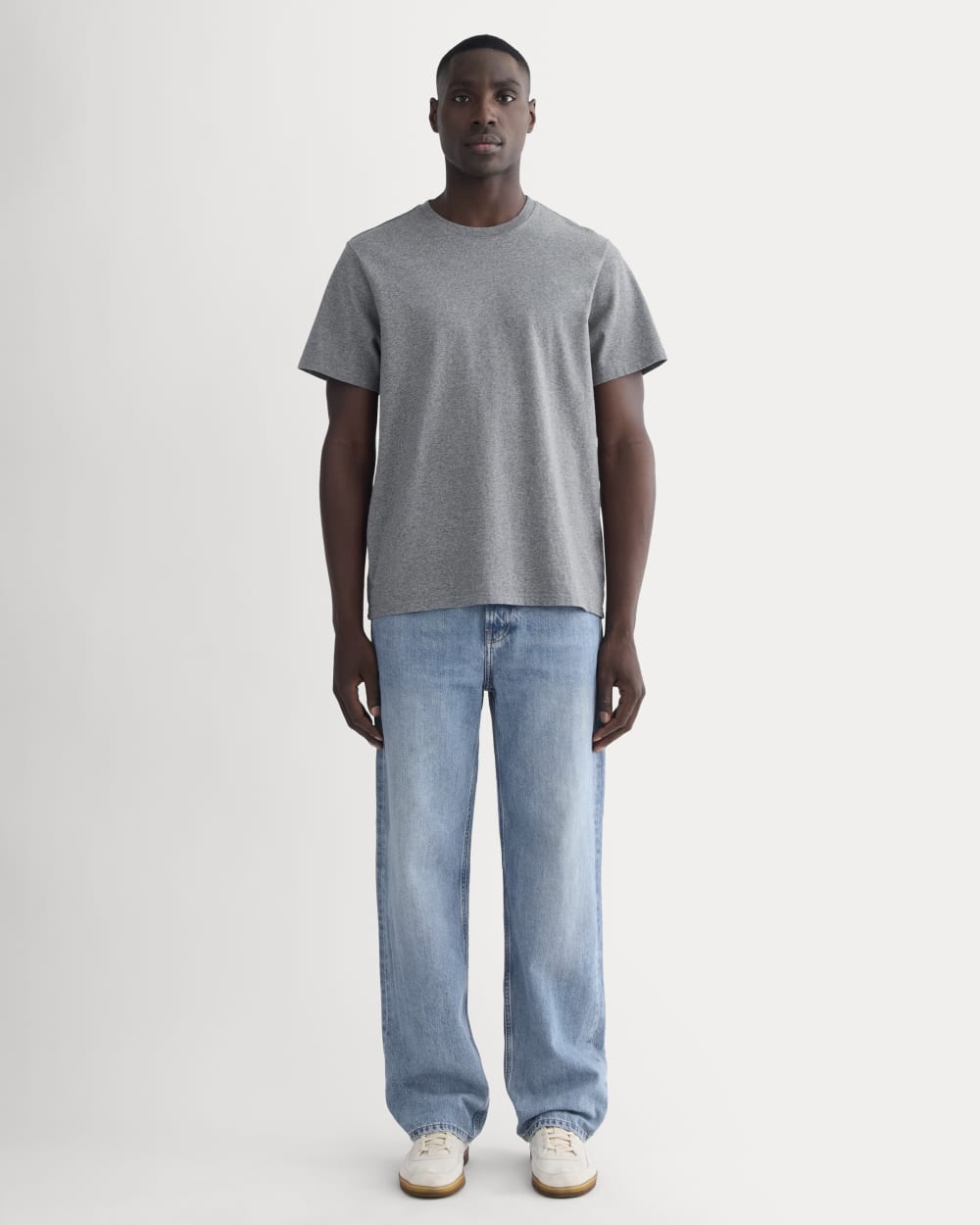 The Premium-Weight Crew | Uniform | Mid Heathered Grey – Everlane