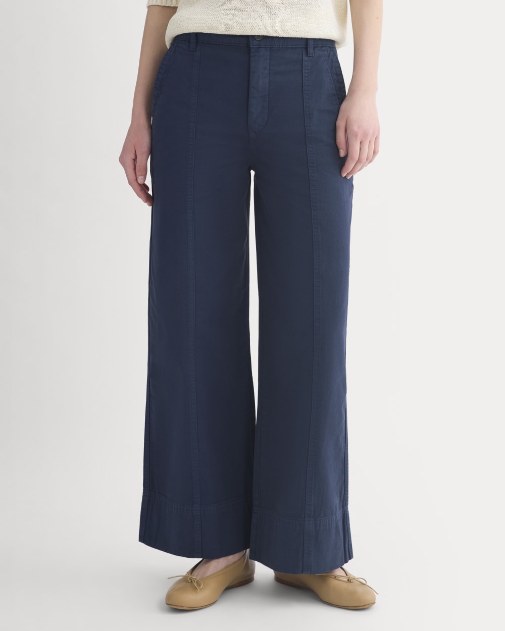 Seamed Wide-Leg Pant | Navy – Everlane