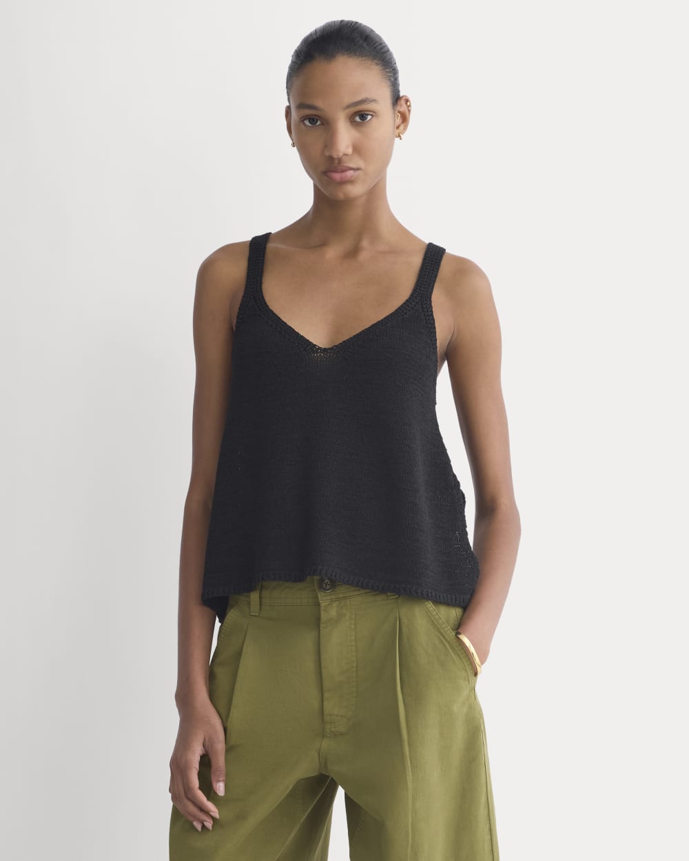 womens-racerback-v-neck-sweater-black | primary