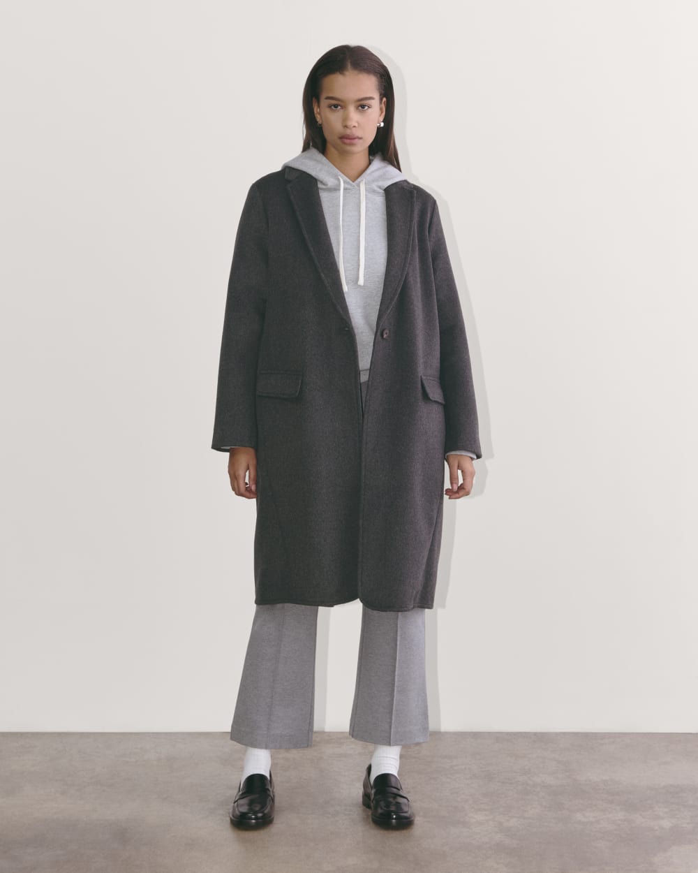 The Topcoat in Wool | Dark Charcoal Melange – Everlane