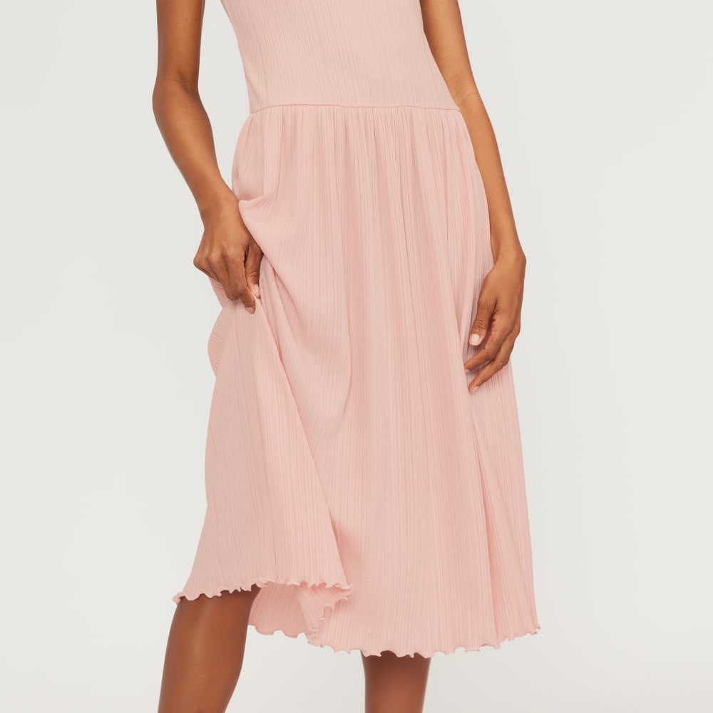 The Rib Soft Knit Scoop-Neck Dress | Petal Pink Everlane The Rib Soft Knit Scoop-Neck Dress | Petal Pink Everlane