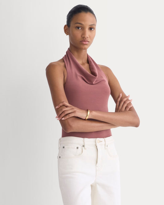 womens-halter-cowlneck-top-in-butterknit-washed-henna | primary