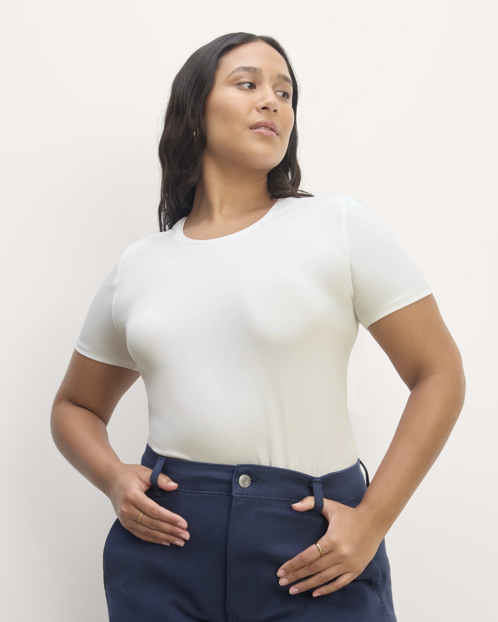 womens-supima-form-ss-crewneck-tee-white | primary