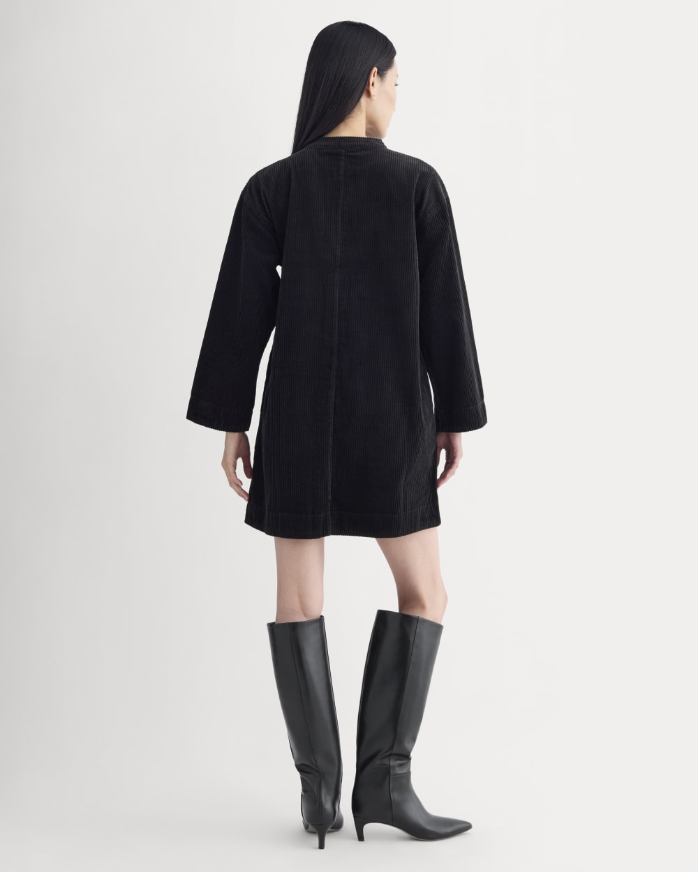 Everlane Corduroy Mini Dress in Black, Size Medium, Cotton Everlane Corduroy Mini Dress in Black, Size Medium, Cotton