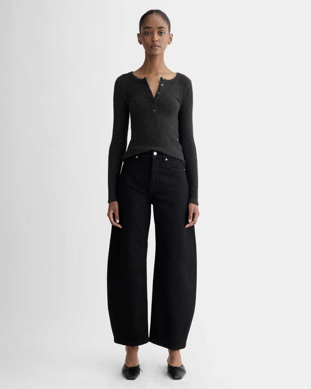 The Cozy Rib Henley | Black – Everlane