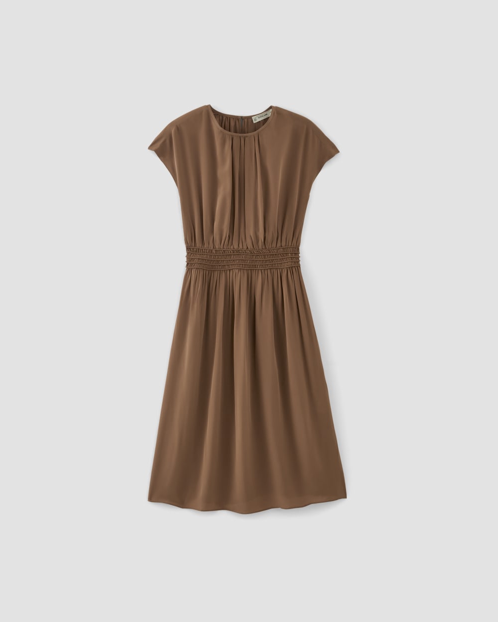 The Gathered Midi Dress | Carob Brown  Everlane