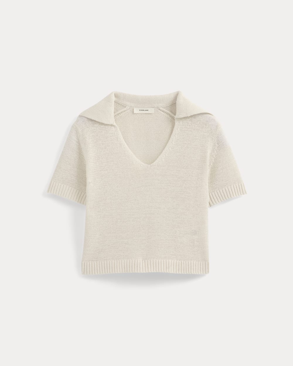 womens-open-collar-polo-bone | alt