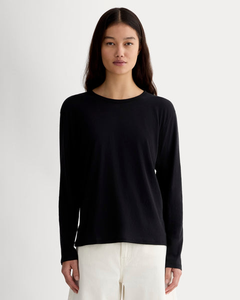 The Air Long-Sleeve Tee | Black – Everlane