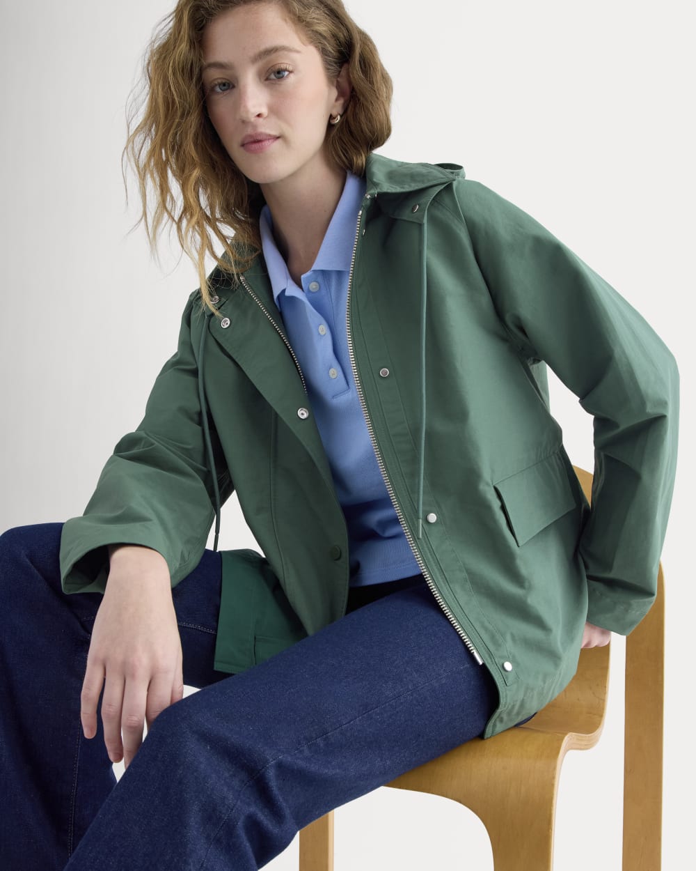 womens-short-anorak-hunter-green | primary
