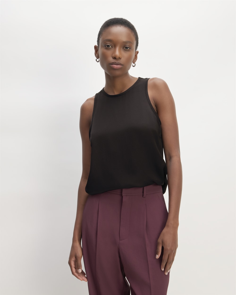 womens-satin-racerback-top-black | primary