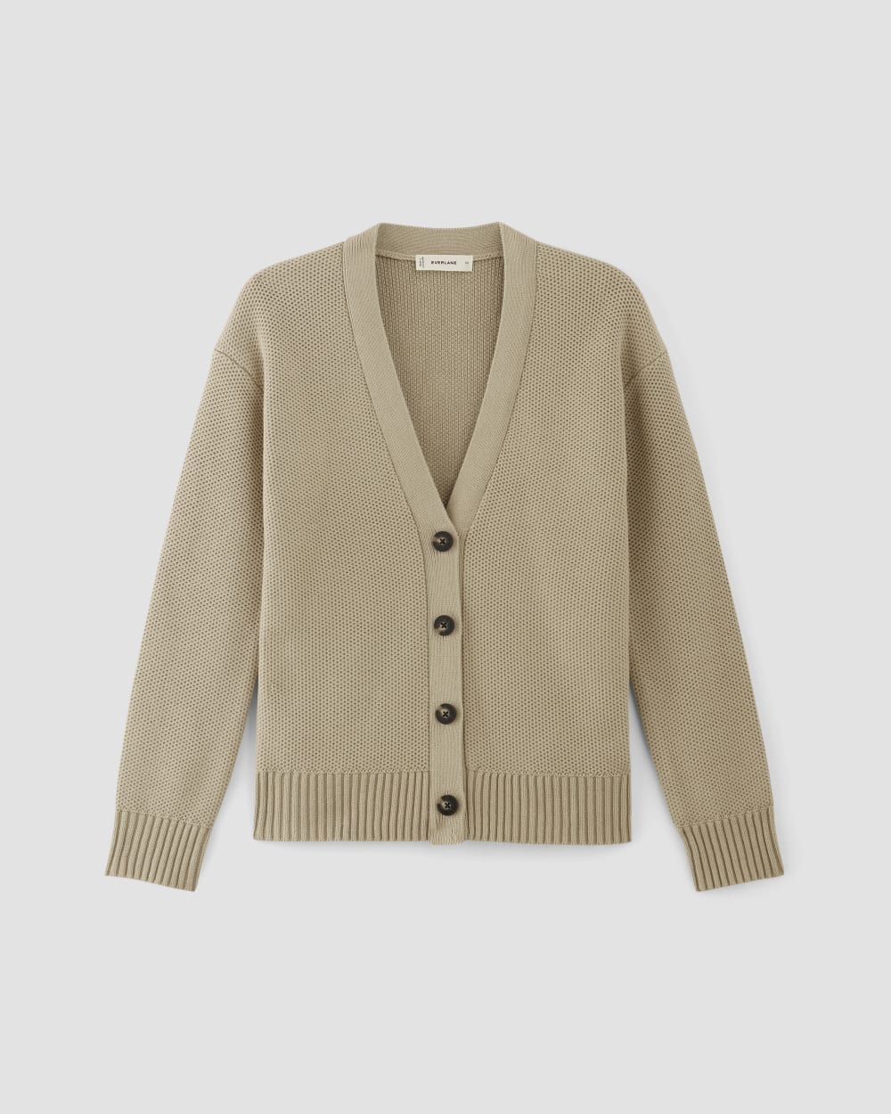 The Cotton Honeycomb Cardigan | Trench Coat Khaki – Everlane