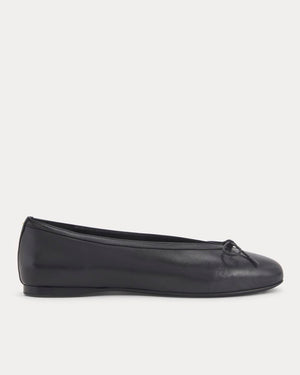 Made in Italy Ballet Flat | Black Leather