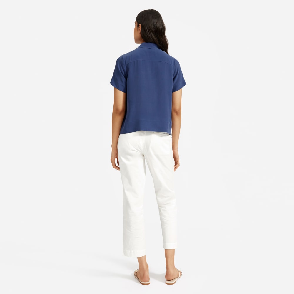 womens-clean-slk-sslv-notch-shirt-atlanticblue | alt
