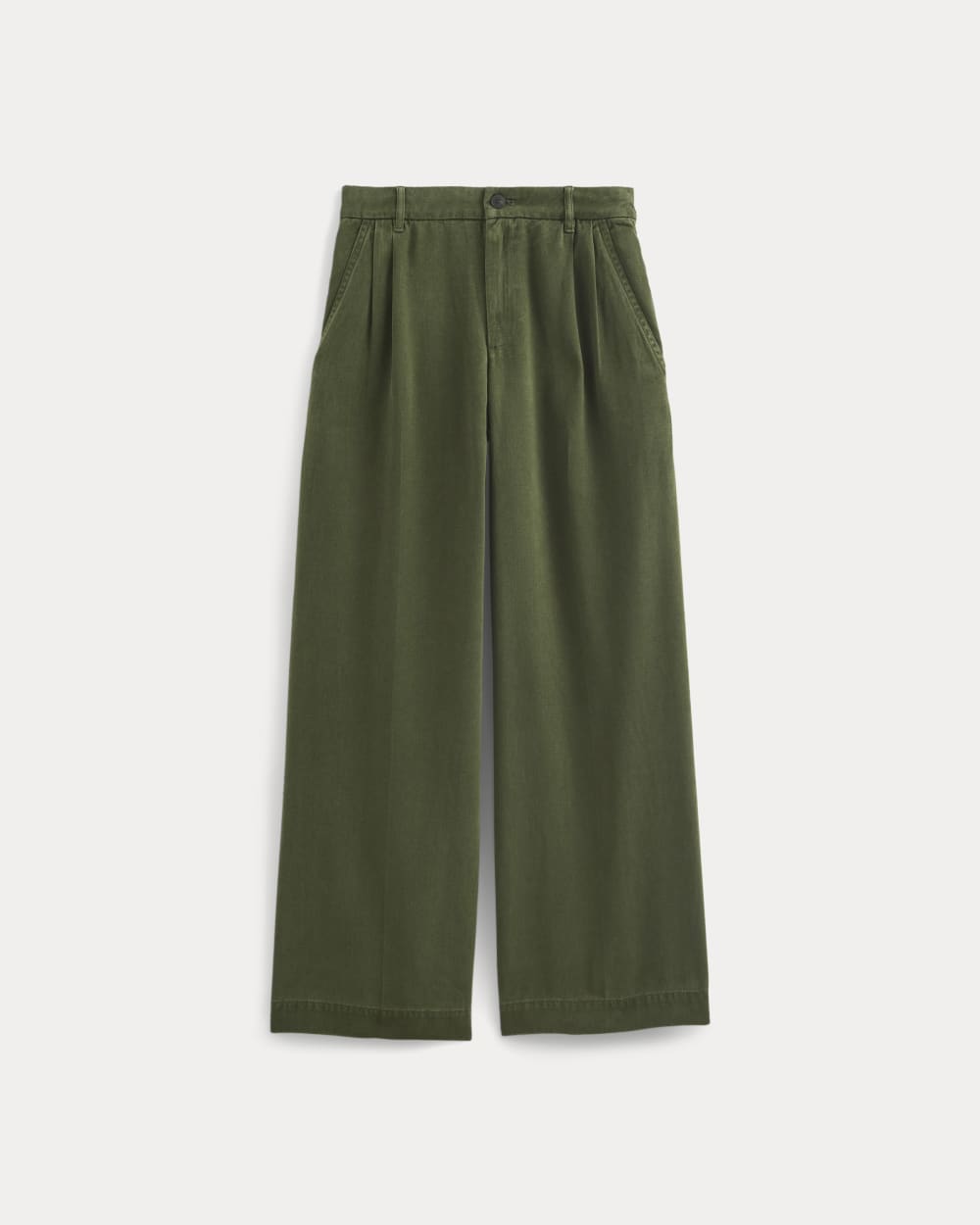 womens-tencel-twill-pleated-chino-dark-forest | alt