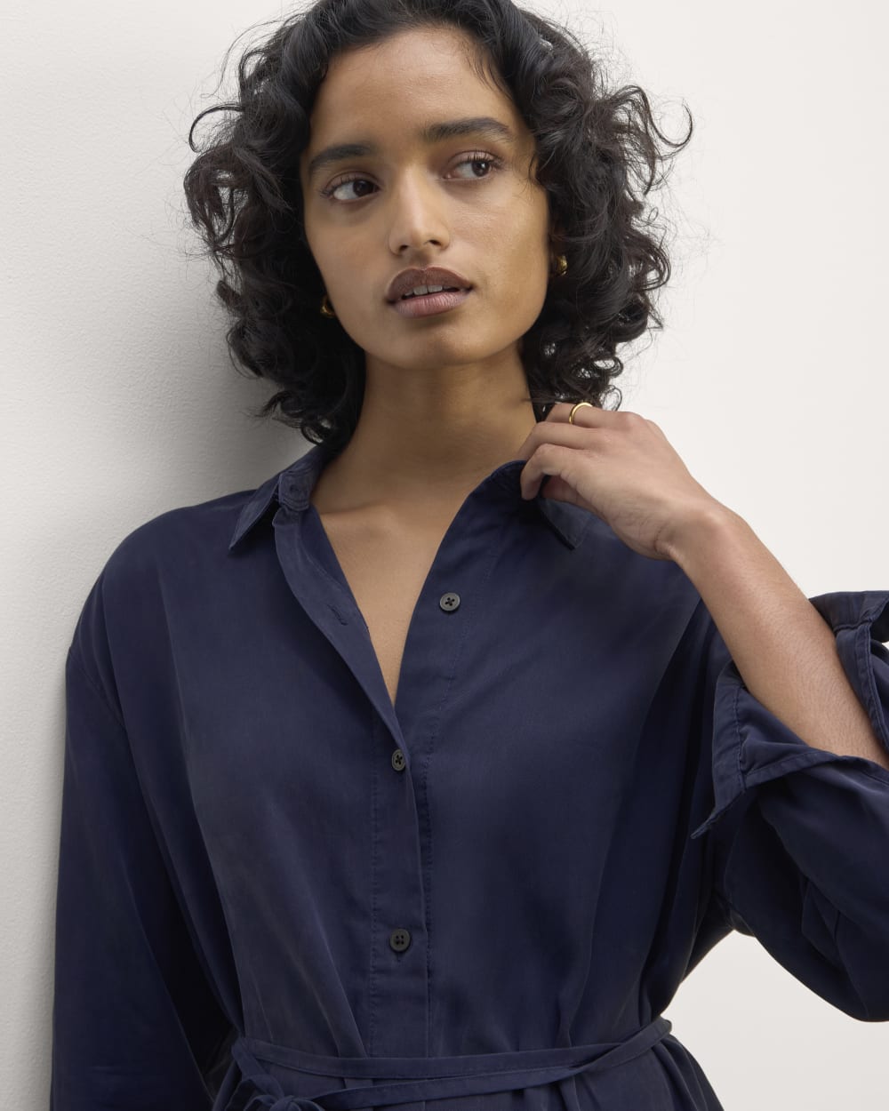 The Must-Have Shirtdress in Butterlite | Navy Everlane The Must-Have Shirtdress in Butterlite | Navy Everlane