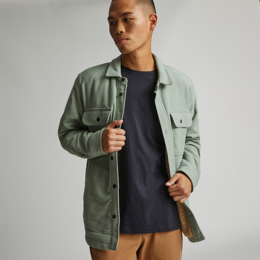 mens-fleece-lined-overshirt-lily-pad | primary