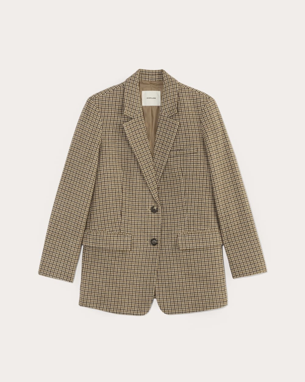 The Oversized Blazer in Wool | Camel Houndstooth – Everlane