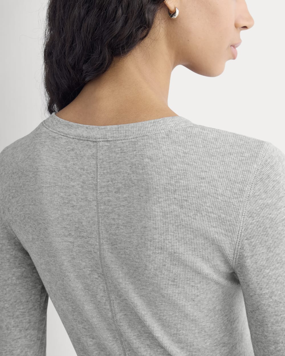 The Luxe Rib Henley | Classic Heather Grey – Everlane