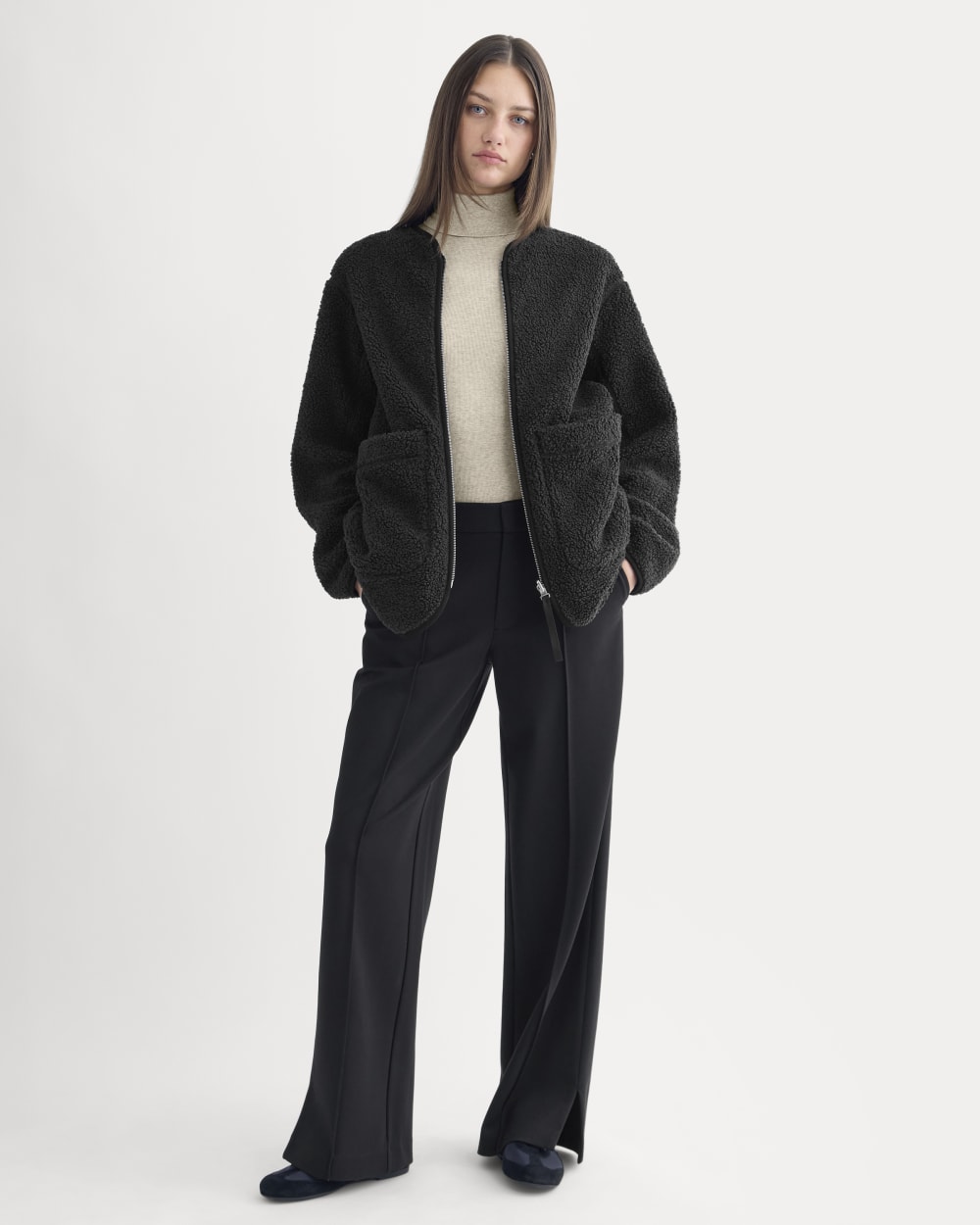 Reversible Teddy Jacket | Black – Everlane
