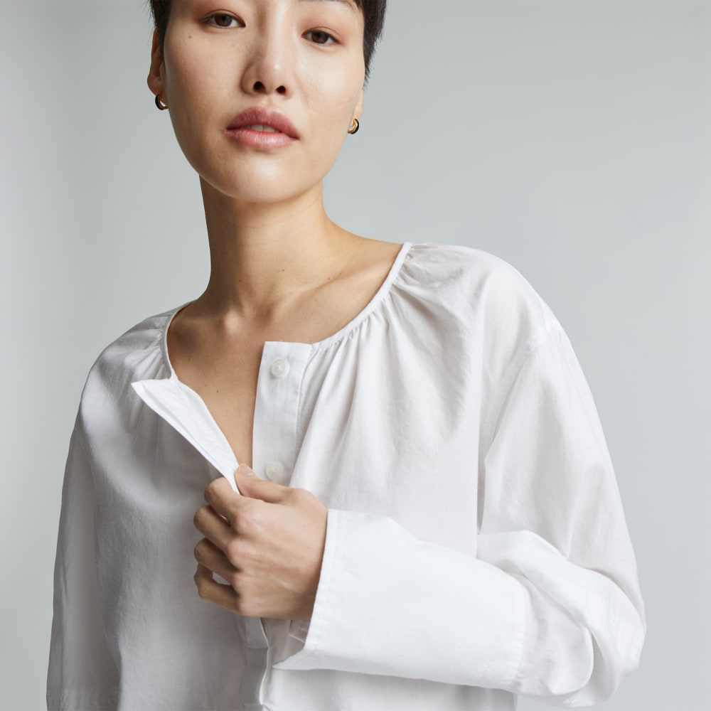 womens-silky-cotton-balloon-sleeve-top-white