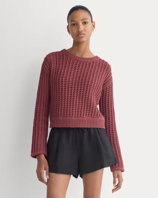 womens-open-knit-crew-in-elevated-cotton-henna-red | primary