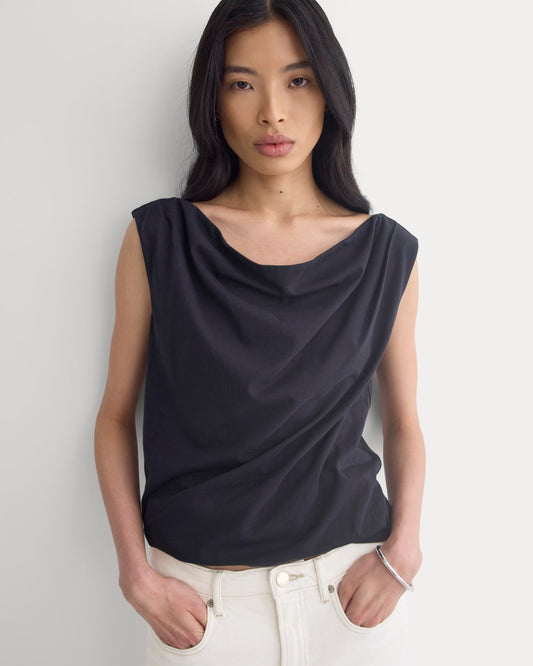 womens-boatneck-twisted-top-essen-cotton-black | primary