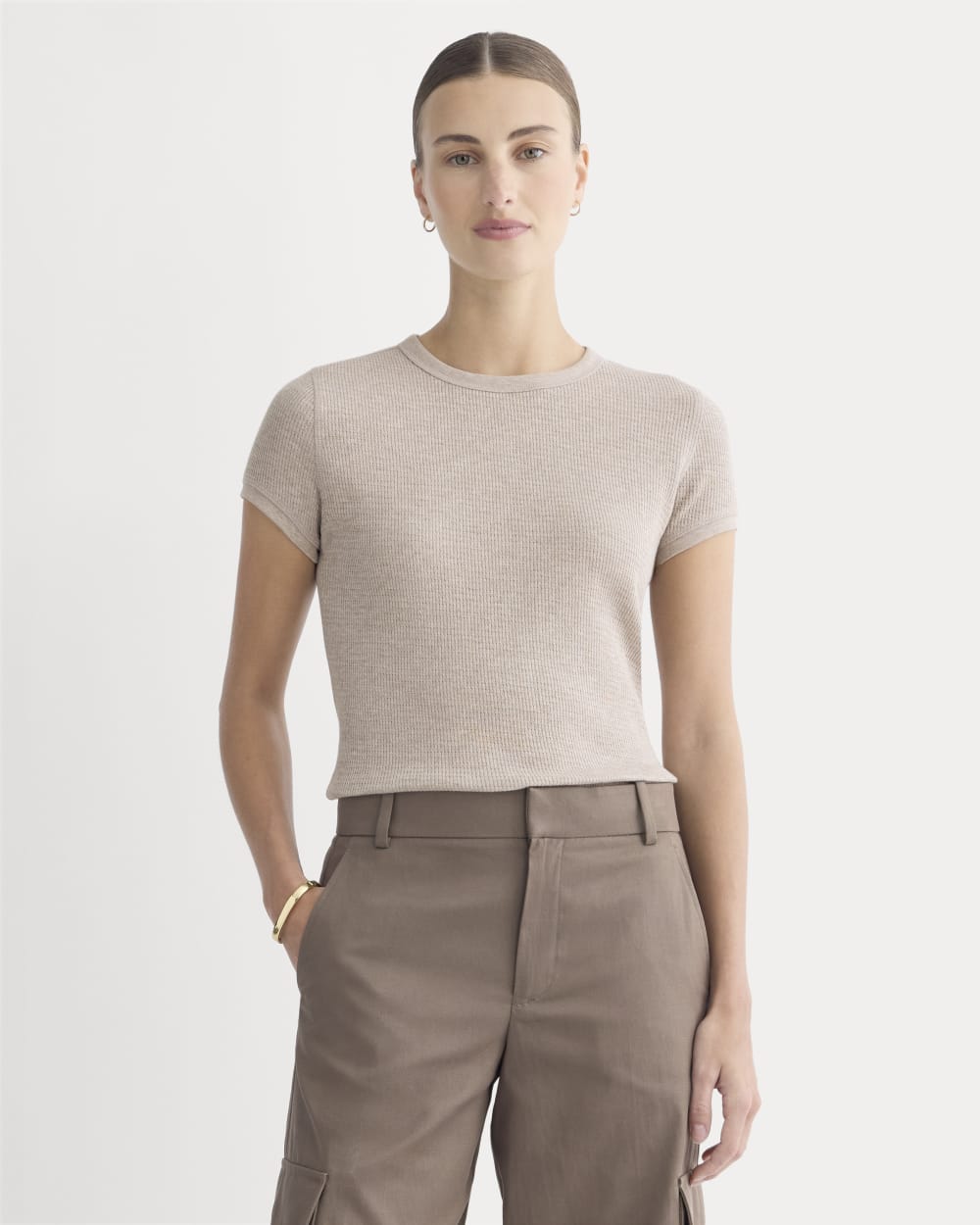 womens-shrunken-tee-in-cozy-waffle-heathered-oatmeal | primary